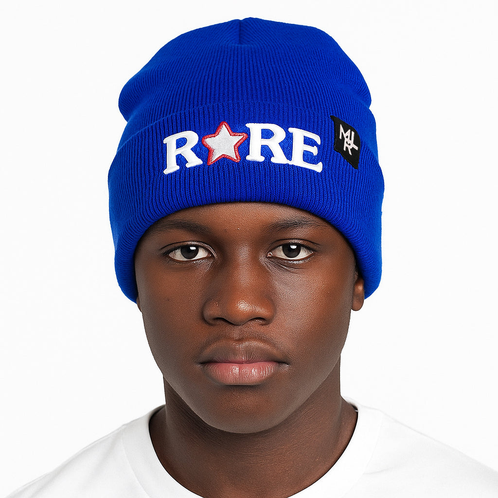 Beanie "RARE BEANIE" Blue Mark Lourence