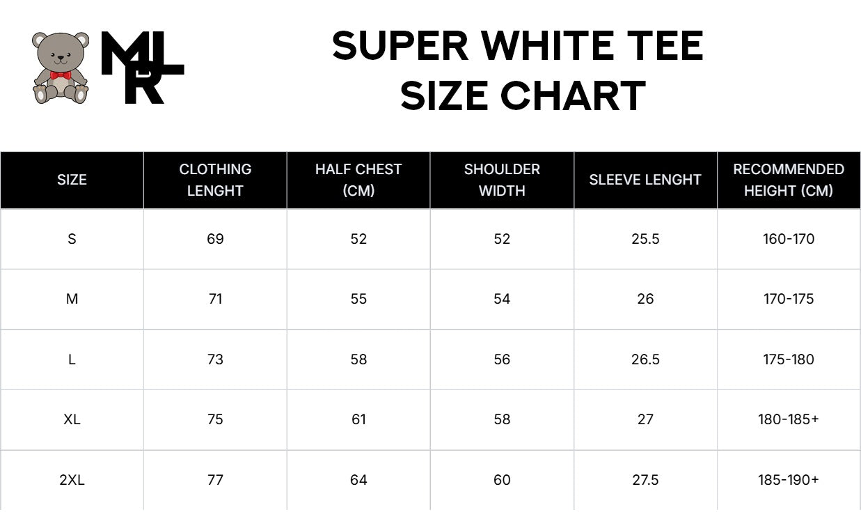 "SUPER WHITE TEE"